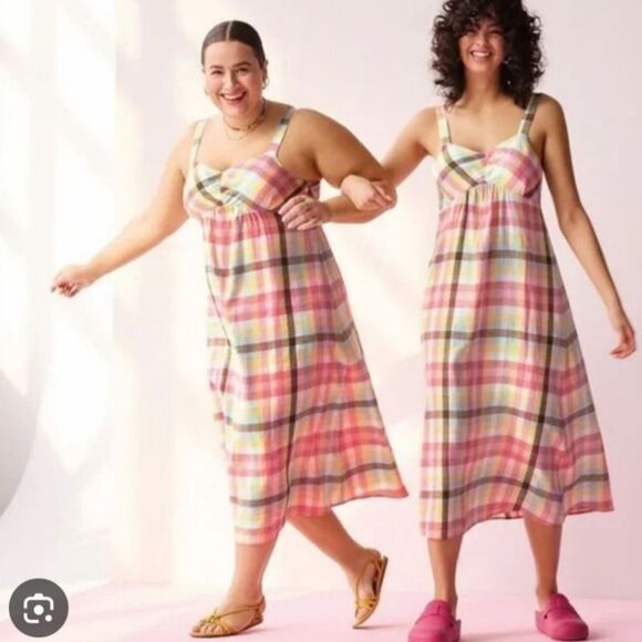 🌻Reitmans plaid cottagecore dress - Picture 1 of 6